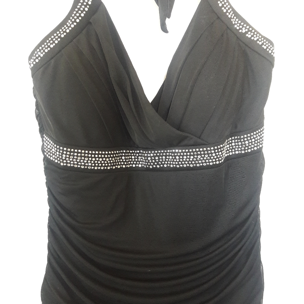 Black Halter Dress - Picture 2 of 8
